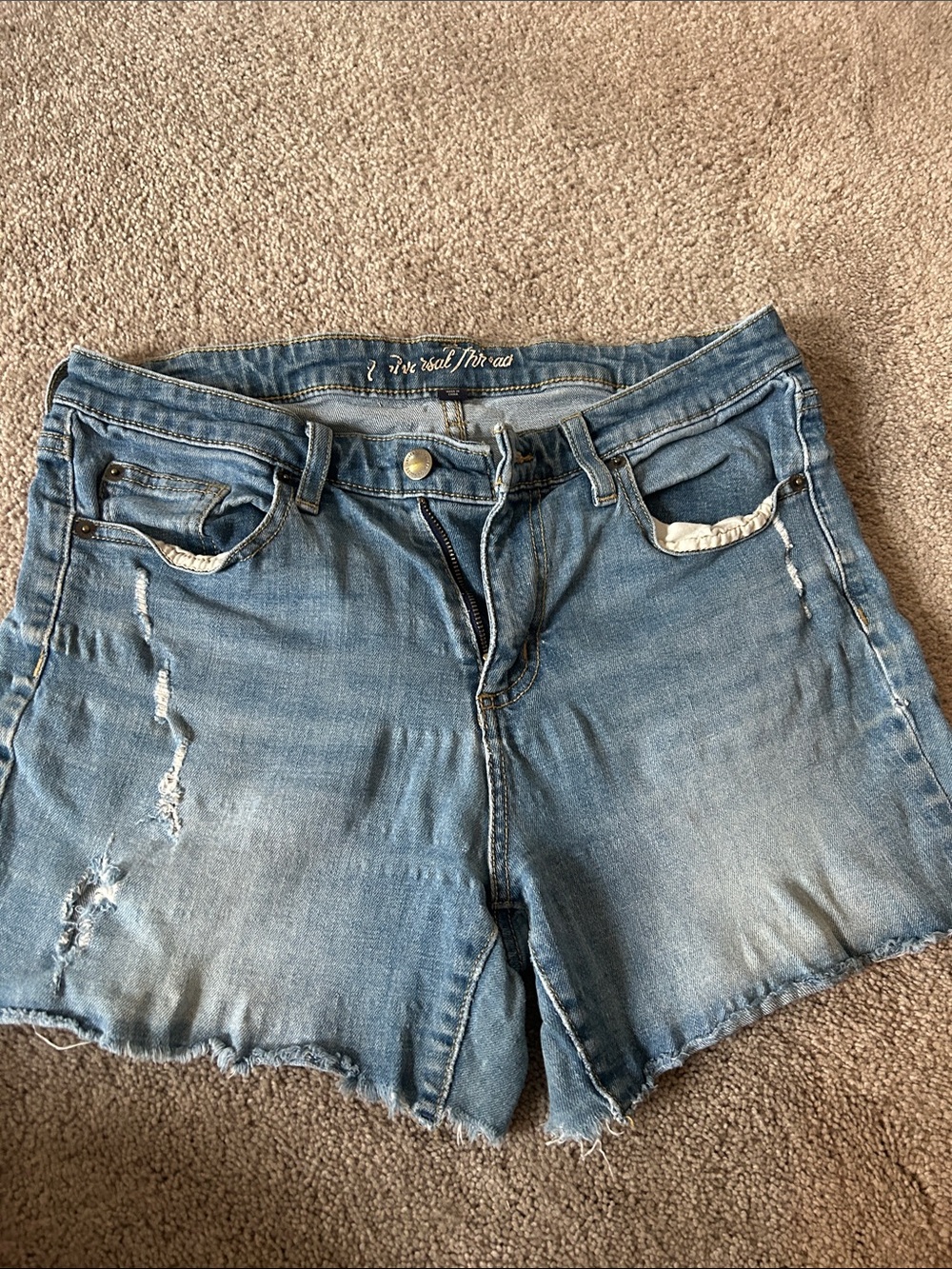 Universal Thread Light Blue Distressed Denim Shorts